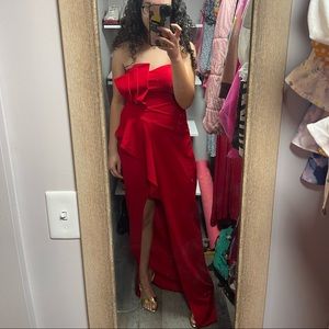 red formal dress